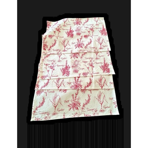 Natural Cotton Placemat Set 4 1993 KISMET Ginger Parsley Rosemary French Cottage - Picture 2 of 8